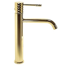 Bateria Umywalkowa Rea Lungo Diamond Złota Wysoka