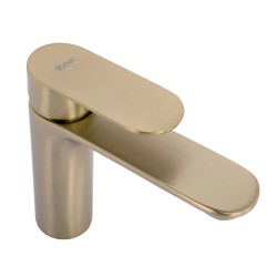 Bateria Umywalkowa REA Drop Złota Szczotkowana Niska