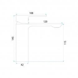 Bateria Umywalkowa REA Drop Złota Szczotkowana Niska