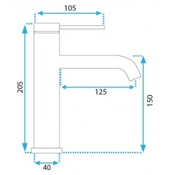 Bateria Umywalkowa REA CLIF MIEDŹ SZCZOTKOWANA Niska