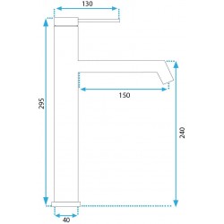 Bateria Umywalkowa REA FOSS MIEDŹ SZCZOTKOWANA WYSOKA