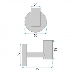 Wieszak łazienkowy 5705 Galo Złoty Szczotkowany