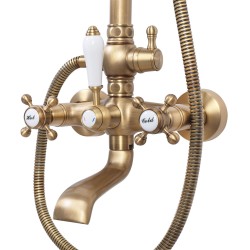 Zestaw Prysznicowy REA BERGAMO ANTYCZNY BRĄZ