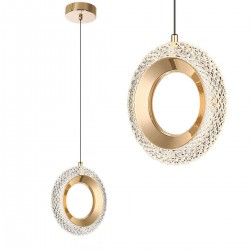LAMPA WISZĄCA KRYSZTAŁOWA LED G119-1CP Złota