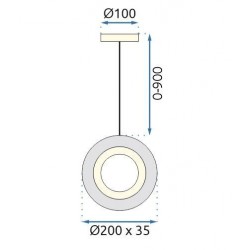 LAMPA WISZĄCA KRYSZTAŁOWA LED G119-1CP Złota