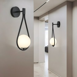 Kinkiet G093-1W Czarno Biały