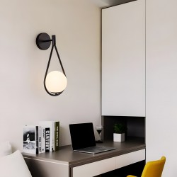 Kinkiet G093-1W Czarno Biały