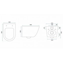 Misa WC podwieszana Rea Tito Tornado NFQ
