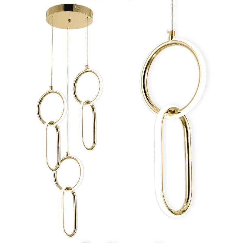 LAMPA WISZĄCA LED G077-3CPR Złota