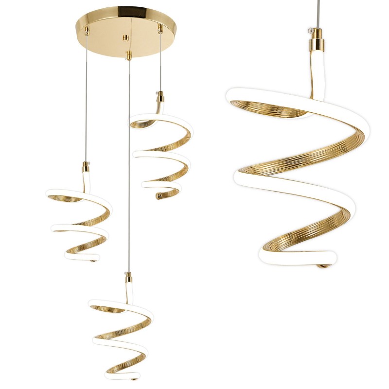 LAMPA WISZĄCA LED G075-3CPR Złota