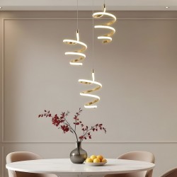 LAMPA WISZĄCA LED G075-3CPR Złota