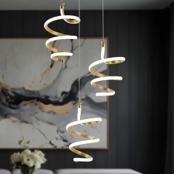 LAMPA WISZĄCA LED G075-3CPR Złota