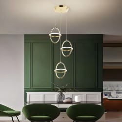 LAMPA WISZĄCA LED G064-3CPR Złota