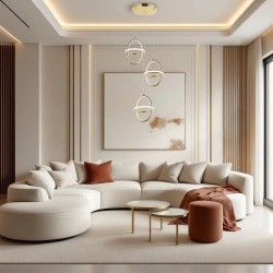 LAMPA WISZĄCA LED G064-3CPR Złota