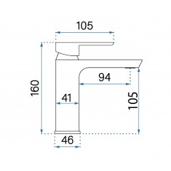 Bateria Umywalkowa REA ARGUS TYTAN Niska