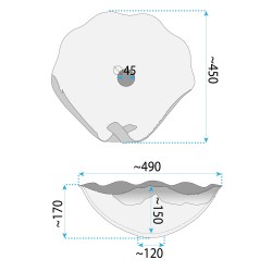 Umywalka nablatowa Rea HM-22 Handmade ART