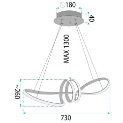 LAMPA WISZĄCA LED LHJ036-CP ZŁOTA