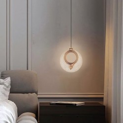 LAMPA WISZĄCA KRYSZTAŁOWA LED LHJ110-1CP JASNE RÓŻOWE ZŁOTO