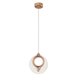 LAMPA WISZĄCA KRYSZTAŁOWA LED LHJ110-1CP JASNE RÓŻOWE ZŁOTO