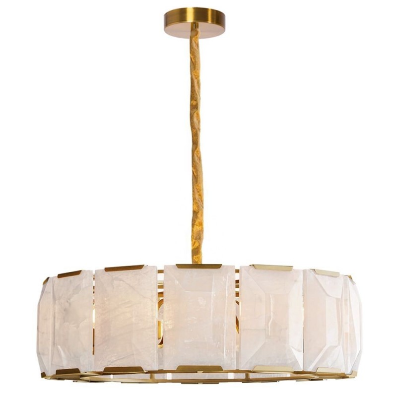 LAMPA SUFITOWA WISZĄCA APP1797-8CP ZŁOTA SZCZOTKOWANA