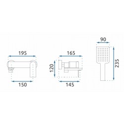 Bateria Wannowa REA STORM Miedź Szczotkowana