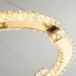 LAMPA SUFITOWA WISZĄCA LED APP1771-CP ZŁOTA 60cm