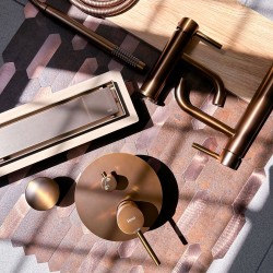 Odpływ Liniowy Rea Neox Brush Copper 70