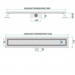 Odpływ Liniowy Rea Neox Brush Copper 100
