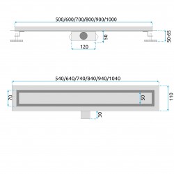 Odpływ Liniowy Rea Neox Złoty Szczotkowany 70