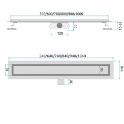 Odpływ Liniowy Rea Neox Złoty Szczotkowany 80