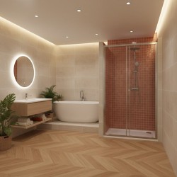 Drzwi prysznicowe Rea Primo Slide 110 Chrom