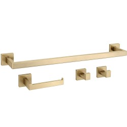 Zestaw akcesoriów łazienkowych Rio Złoty Szczotkowany 4 elementy