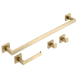 Zestaw akcesoriów łazienkowych Rio Złoty Szczotkowany 4 elementy