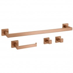 Zestaw akcesoriów łazienkowych Rio Miedź Szczotkowana 4 elementy