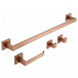 Zestaw akcesoriów łazienkowych Rio Miedź Szczotkowana 4 elementy