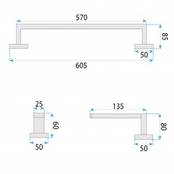 Zestaw akcesoriów łazienkowych Rio Miedź Szczotkowana 4 elementy