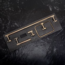 Zestaw akcesoriów łazienkowych GRID Złoty 4 elementy