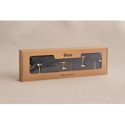 Zestaw akcesoriów łazienkowych GRID Złoty 4 elementy