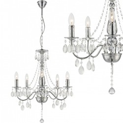 LAMPA SUFITOWA WISZĄCA EBT014-5CP CHROM