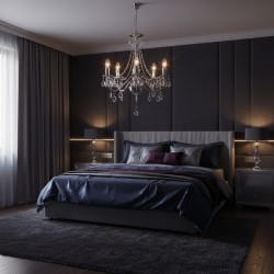 LAMPA SUFITOWA WISZĄCA EBT014-5CP CHROM