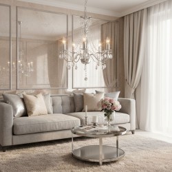 LAMPA SUFITOWA WISZĄCA EBT014-5CP CHROM