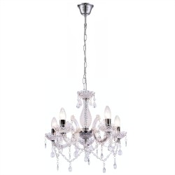 LAMPA SUFITOWA WISZĄCA EBT004-5CP TRANSPARENT