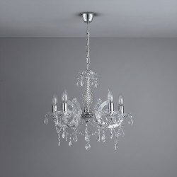 LAMPA SUFITOWA WISZĄCA EBT004-5CP TRANSPARENT