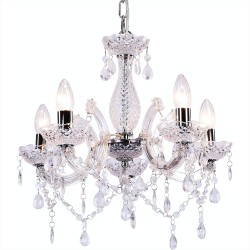 LAMPA SUFITOWA WISZĄCA EBT004-5CP TRANSPARENT