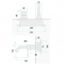 Bateria Podtynkowa REA LUNGO Diamond Złota + BOX