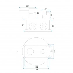 Zestaw natryskowy podtynkowy Rea Lungo Diamond Złoty + BOX