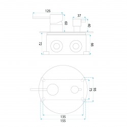 Zestaw natryskowy podtynkowy Rea Lungo Diamond Miedź + BOX