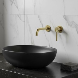 Bateria Umywalkowa Podtynkowa Rea Foster Złota Szczotkowana