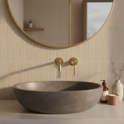 Bateria Umywalkowa Podtynkowa Rea Foster Złota Szczotkowana