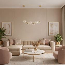 LAMPA SUFITOWA WISZĄCA G133-6CP Złota